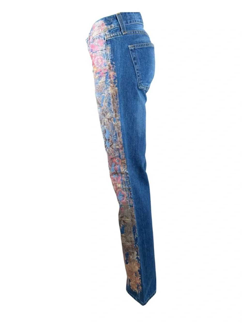 J. CREW Boot-Cut Jeans with Multi-Color Floral Print